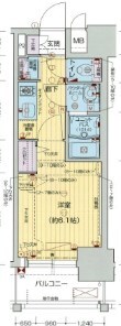 プレサンス難波フィネストの物件間取画像