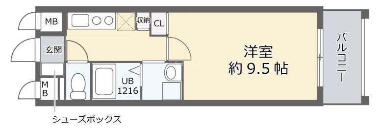 松屋町駅 徒歩5分 10階の物件間取画像