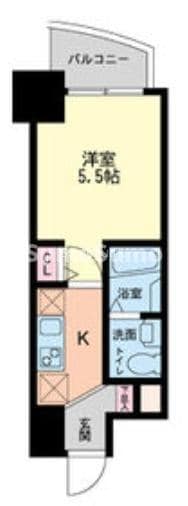 本町駅 徒歩4分 15階の物件間取画像