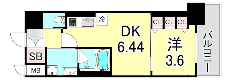 江坂駅 徒歩7分 10階の物件間取画像