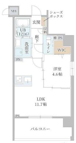 谷町九丁目駅 徒歩3分 7階の物件間取画像