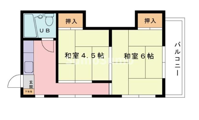 高宮駅 徒歩15分 3階の物件間取画像