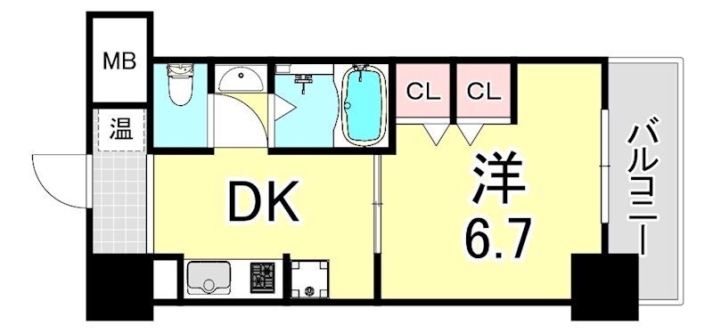 江坂駅 徒歩6分 5階の物件間取画像