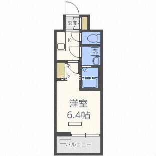 九条駅 徒歩2分 13階の物件間取画像