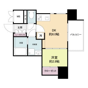 松屋町駅 徒歩4分 5階の物件間取画像