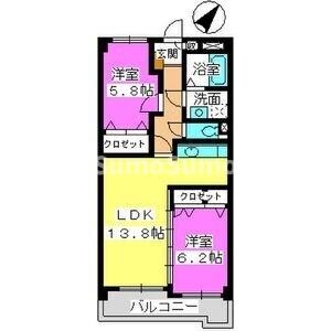 笹原駅 徒歩15分 3階の物件間取画像