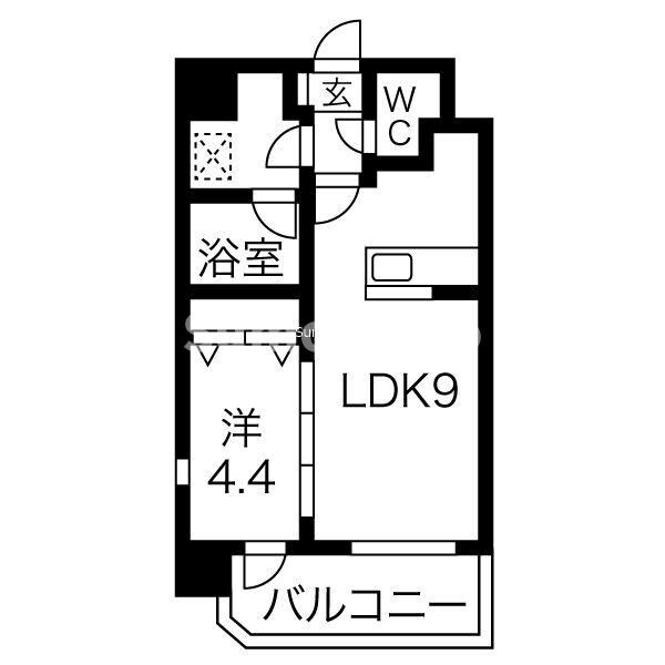 スプランディッド難波の物件間取画像