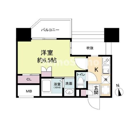 ＪＲ難波駅 徒歩3分 6階の物件間取画像