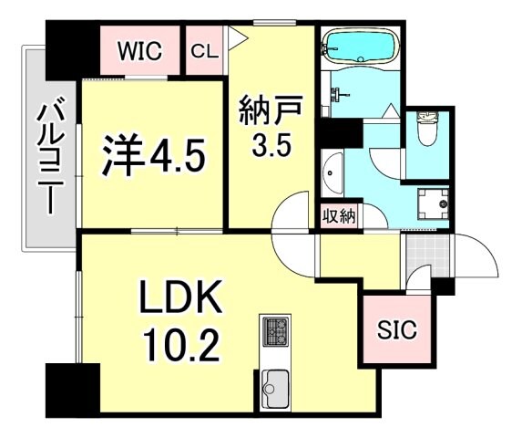 ルフォンプログレ新町の物件間取画像