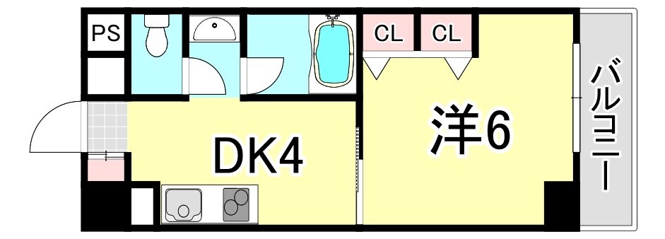 江坂駅 徒歩4分 8階の物件間取画像