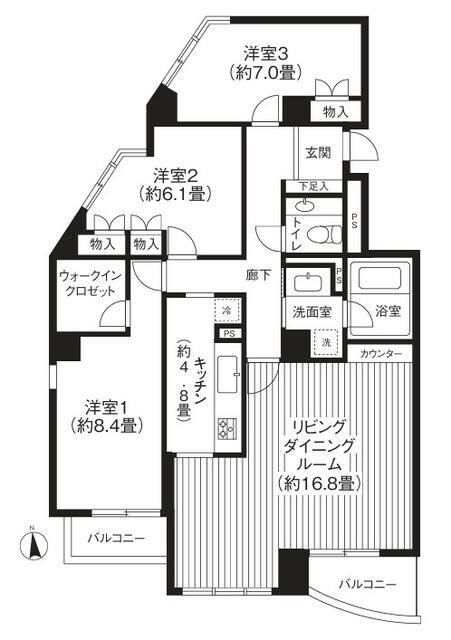 ＲＩＳ柿の木坂の物件間取画像