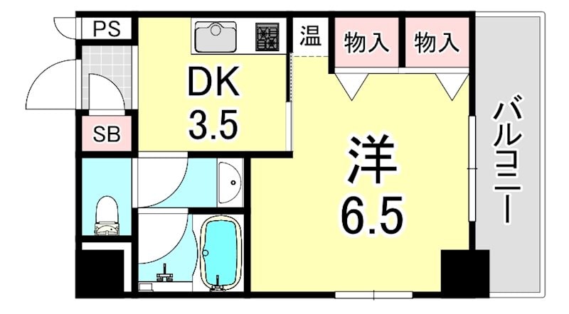 江坂駅 徒歩4分 6階の物件間取画像