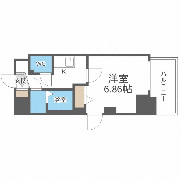 桜川駅 徒歩3分 12階の物件間取画像