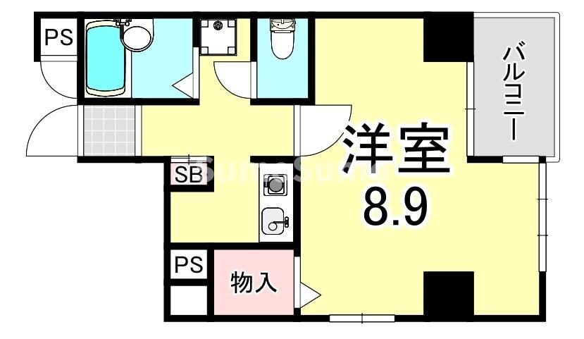 江坂駅 徒歩3分 4階の物件間取画像