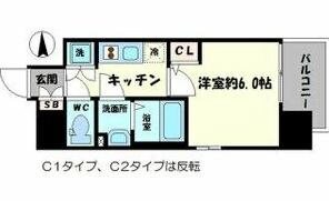 谷町九丁目駅 徒歩7分 9階の物件間取画像