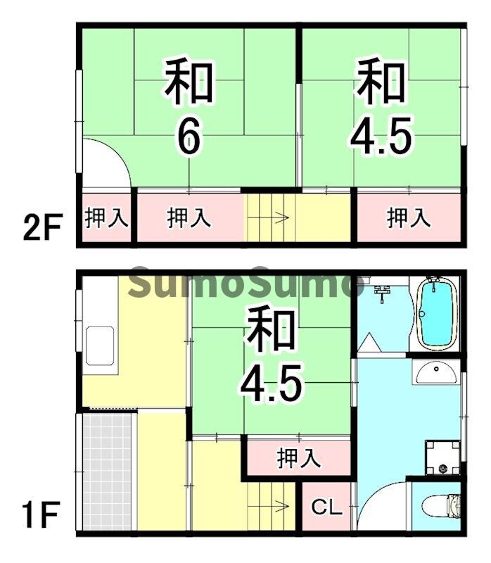 塚口駅 徒歩15分 1-2階の物件間取画像