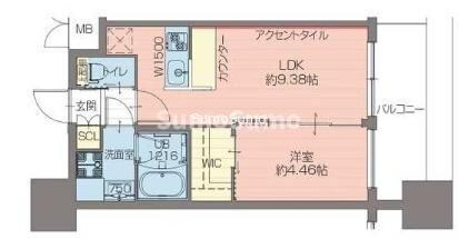 芦原橋駅 徒歩7分 8階の物件間取画像