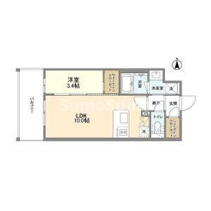 江坂駅 徒歩6分 10階の物件間取画像