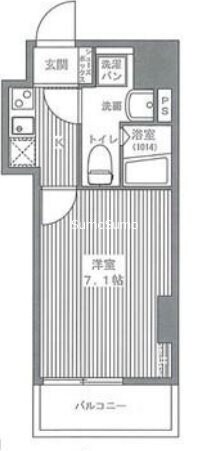 谷町四丁目駅 徒歩1分 3階の物件間取画像