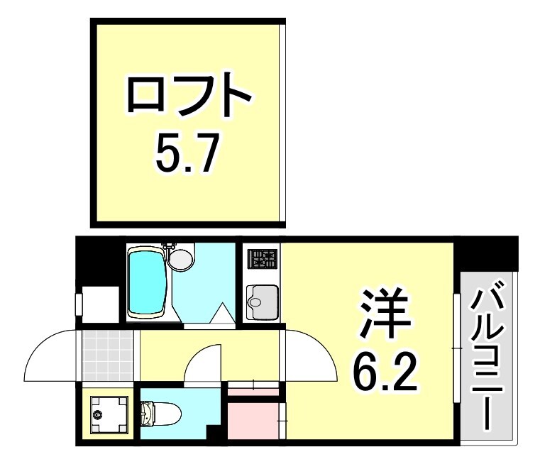 豊津駅 徒歩6分 3階の物件間取画像