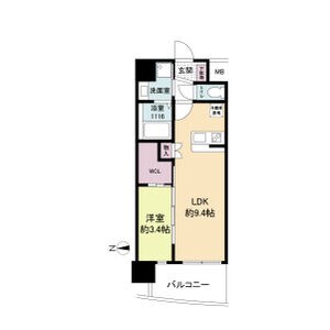 江坂駅 徒歩3分 10階の物件間取画像