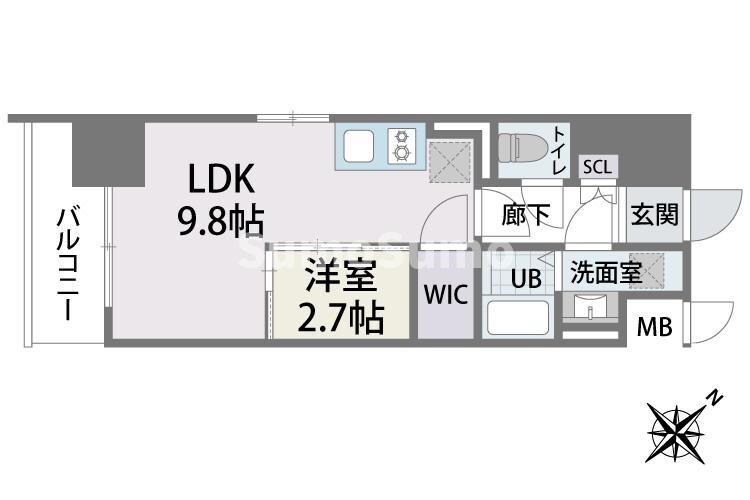 ラクラス博多Ⅱの物件間取画像