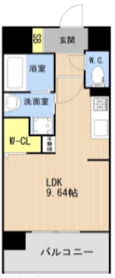 箱崎駅 徒歩3分 9階の物件間取画像