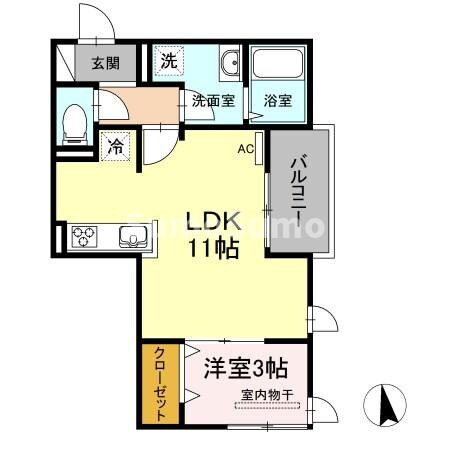 コンフォール西新の物件間取画像