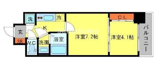 SERENiTE本町エコートの物件間取画像