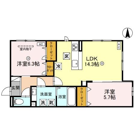 武庫之荘駅 徒歩7分 3階の物件間取画像