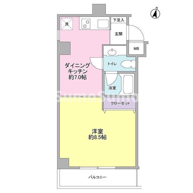 スリーアップ桜新町の物件間取画像