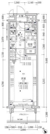 芦原橋駅 徒歩3分 14階の物件間取画像