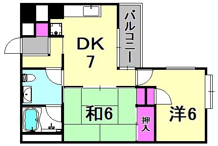 園田駅 徒歩10分 4階の物件間取画像