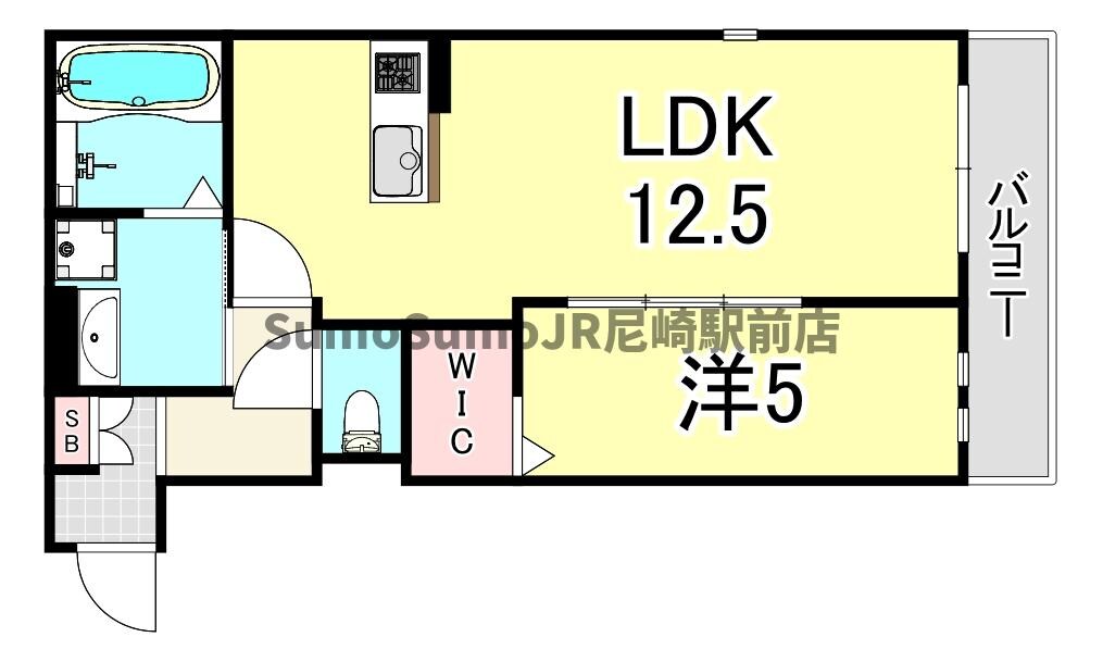 尼崎駅 徒歩5分 2階の物件間取画像