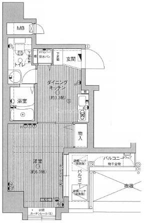 ディナスティ松屋町の物件間取画像