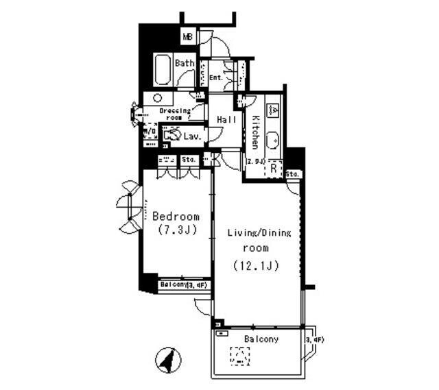 パークアクシス明治神宮前の物件間取画像