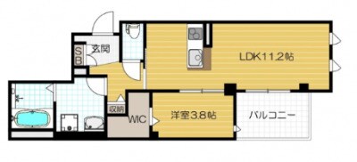 四ツ橋駅 徒歩3分 5階の物件間取画像