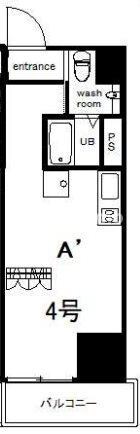 長堀橋駅 徒歩3分 4階の物件間取画像