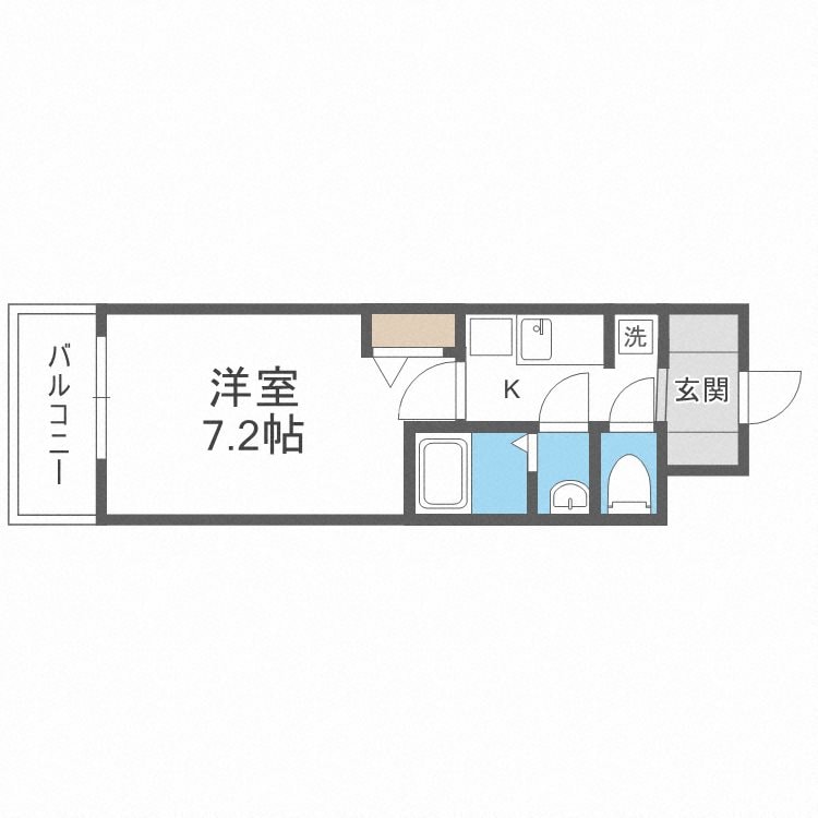 恵美須町駅 徒歩3分 14階の物件間取画像