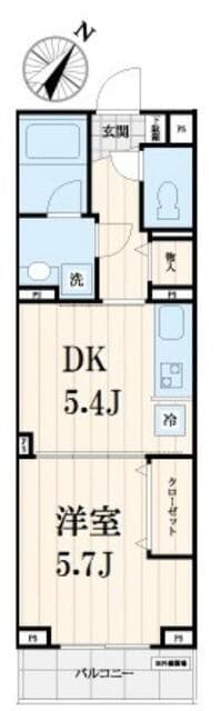 中目黒駅 徒歩7分 3階の物件間取画像