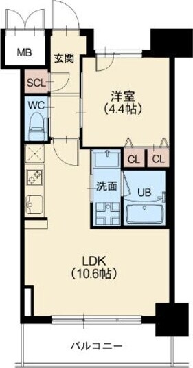 スプランディッド新大阪キャトルの物件間取画像