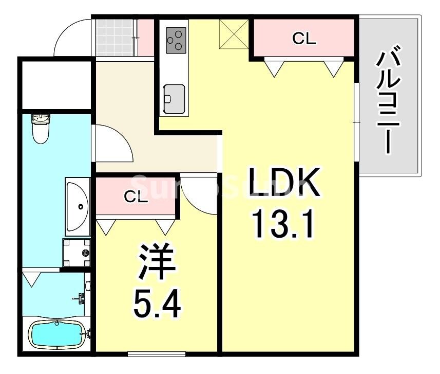 エアリースクウェアの物件間取画像