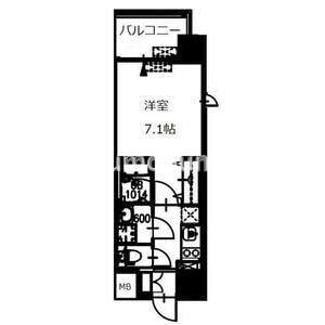 日本橋駅 徒歩3分 13階の物件間取画像