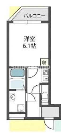 グランパシフィック恵美須西の物件間取画像