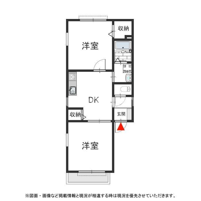 出屋敷駅 徒歩15分 1階の物件間取画像