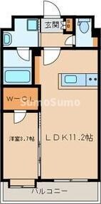 高宮駅 徒歩6分 5階の物件間取画像