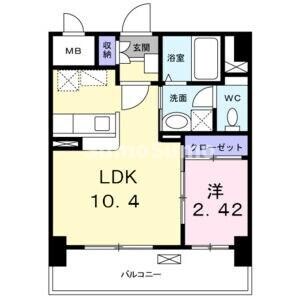 大橋駅 徒歩5分 2階の物件間取画像