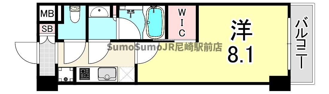 ザ・パークハビオ塚本の物件間取画像