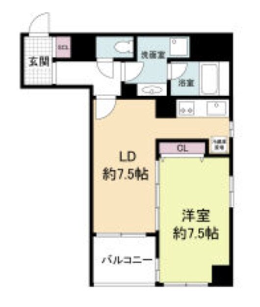レジディア心斎橋ウエストの物件間取画像