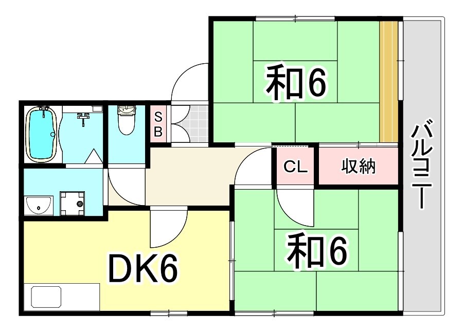 園田駅 徒歩22分 2階の物件間取画像